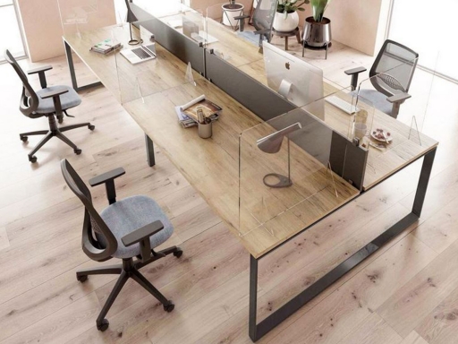 Bureau bench 4 personnes SPARTACUS, fabriqué en Espagne