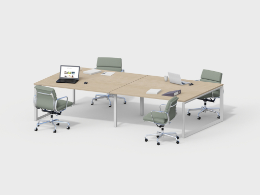 Bureau bench 4 personnes SPARTACUS, fabriqué en Espagne