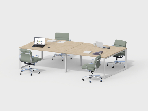 Bureau bench 4 personnes SPARTACUS, fabriqué en Espagne