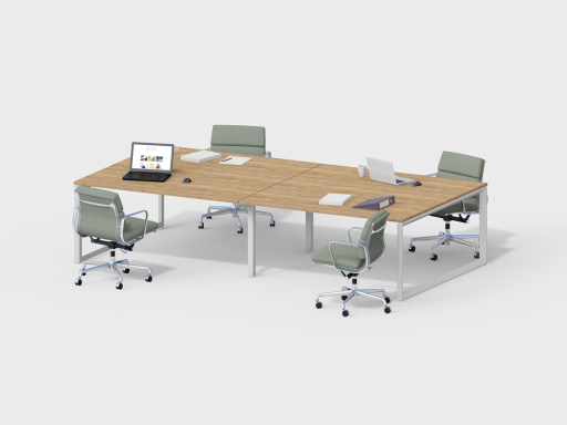 Bureau bench 4 personnes SPARTACUS, fabriqué en Espagne