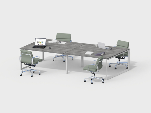 Bureau bench 4 personnes SPARTACUS, fabriqué en Espagne