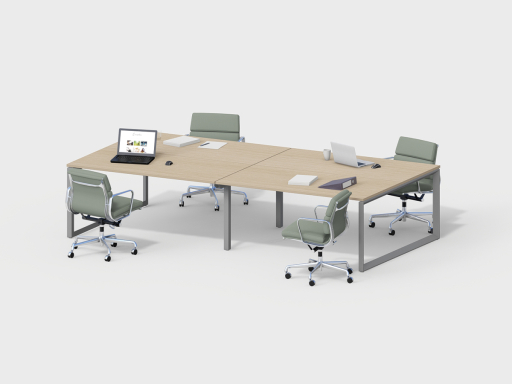 Bureau bench 4 personnes SPARTACUS, fabriqué en Espagne