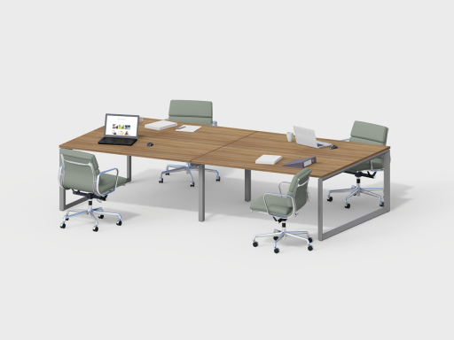 Bureau bench 4 personnes SPARTACUS, fabriqué en Espagne