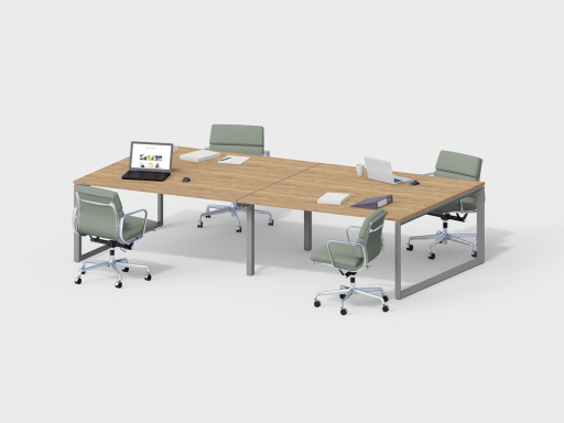 Bureau bench 4 personnes SPARTACUS, fabriqué en Espagne