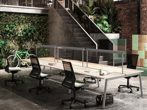 Bureau bench 6 personnes ARKEN pas cher, fabriqué en espagne