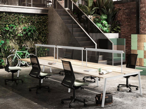 Bureau bench 6 personnes ARKEN pas cher, fabriqué en espagne