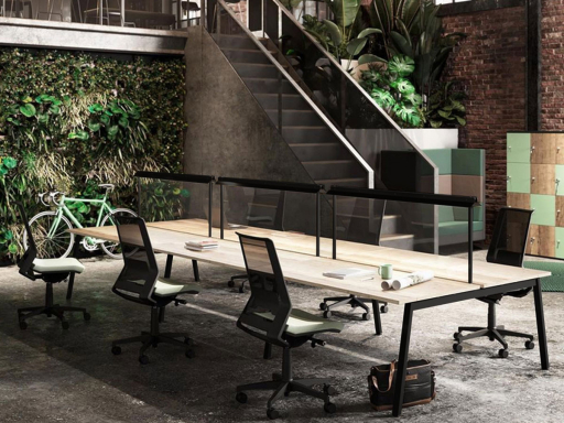 Bureau bench 6 personnes ARKEN pas cher, fabriqué en espagne