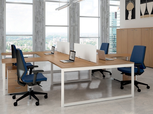 Bureau bench 4 personnes CLASSIC-B, made in Italy