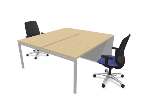 Bureau partagé 2 personnes avec armoires de rangement