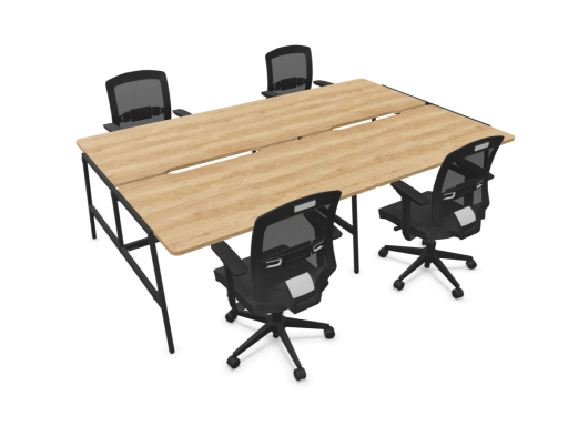 Bureau bench 4 personnes FLEXY, fabriqué en France