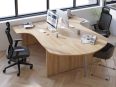 Normatic - Bureau bench 2 personnes compact PILOTE avec extension