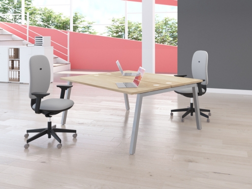 Bureau double en mélaminé, Made in France