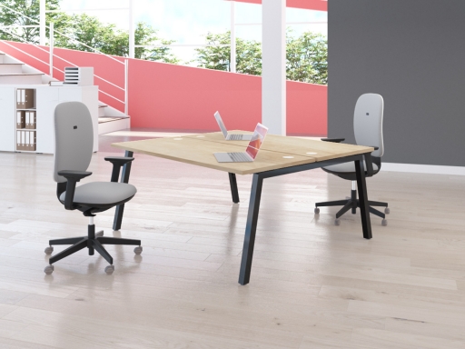 Bureau bench 2 personnes HÉRITAGE P70 cm, fabriqué en France