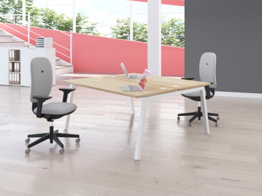 Bureau bench 2 personnes HÉRITAGE P70 cm, fabriqué en France