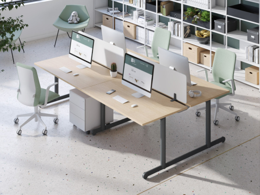 Bureau partagé 4 personnes, design