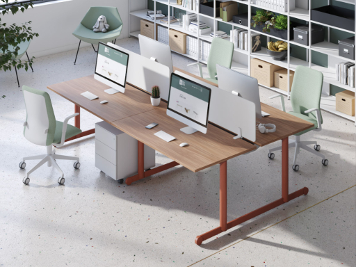 Bureau partagé 4 personnes, design