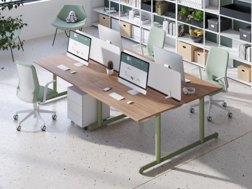 Bureau partagé 4 personnes, design