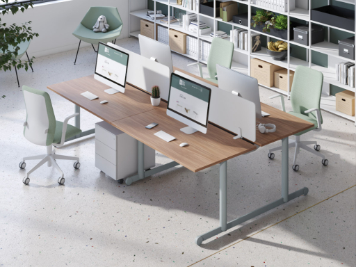 Bureau partagé 4 personnes, design