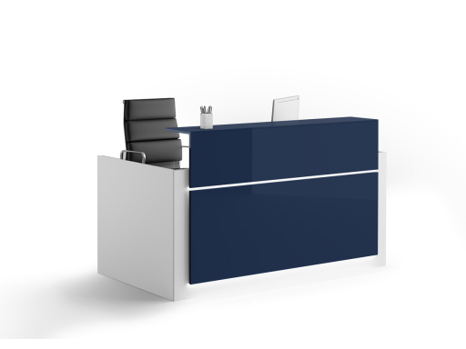 Banque d'accueil HORIZON façade laqué brillant
