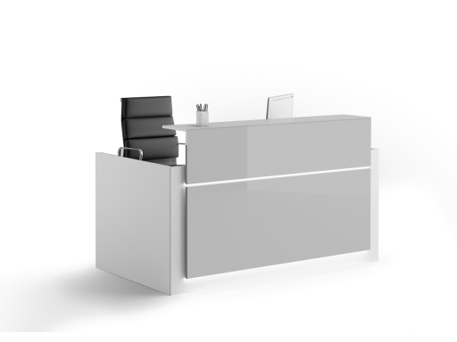 Banque d'accueil HORIZON façade laqué brillant