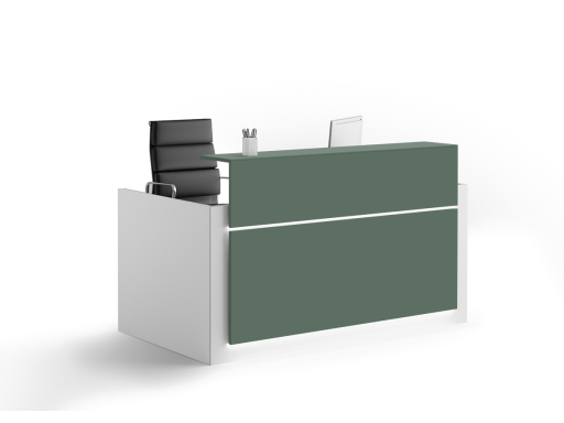 Banque d'accueil HORIZON façade laqué mat