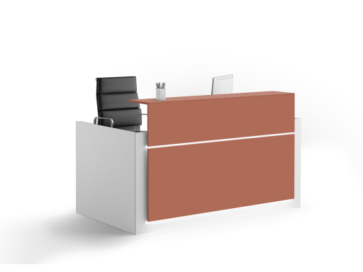 Banque d'accueil HORIZON façade laqué mat