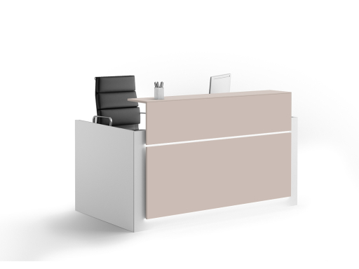 Banque d'accueil HORIZON façade laqué mat