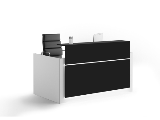 Banque d'accueil HORIZON façade laqué mat