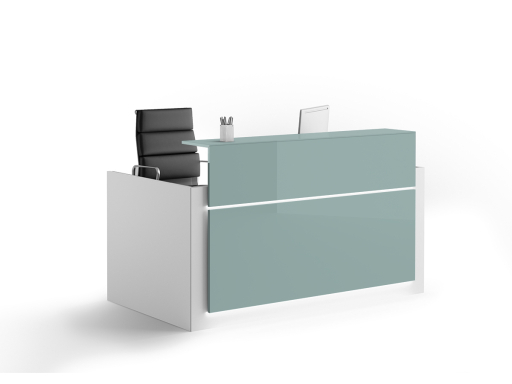 Banque d'accueil HORIZON façade laqué brillant