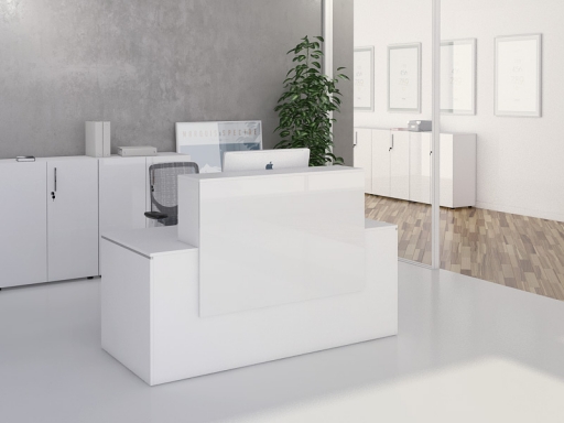 Bureau d'accueil laqué contemporain