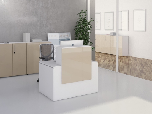 Bureau d'accueil laqué contemporain