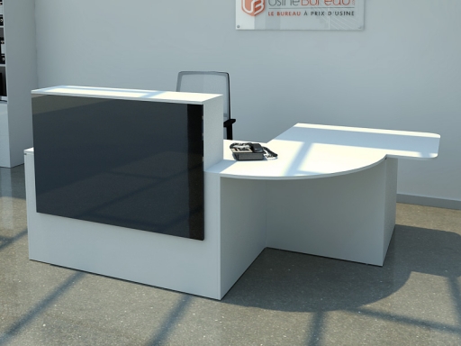 Bureau d'accueil TOPAZE en angle avec PMR
