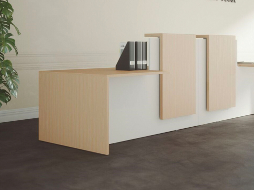 Bureau d'accueil AMBIANCE Lite avec PMR design, fabriqué en France
