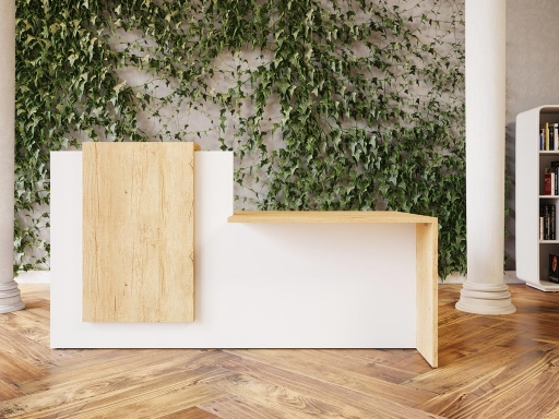 Bureau d'accueil AMBIANCE Lite avec PMR design, fabriqué en France