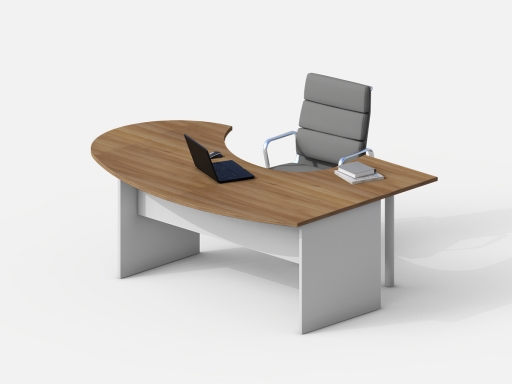 Bureau de direction contemporain compact XL