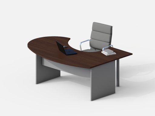 Bureau de direction contemporain compact XL