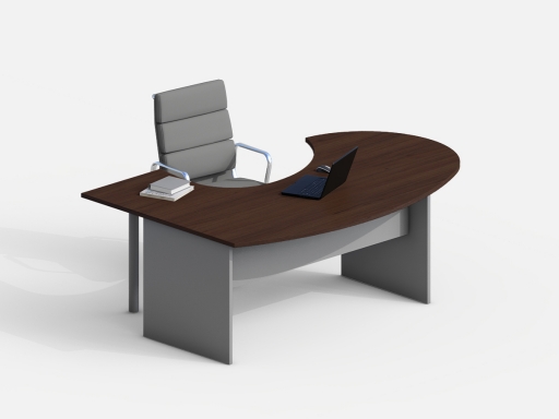 Bureau de direction contemporain compact XL