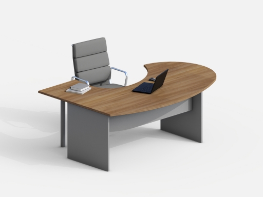 Bureau de direction contemporain compact XL