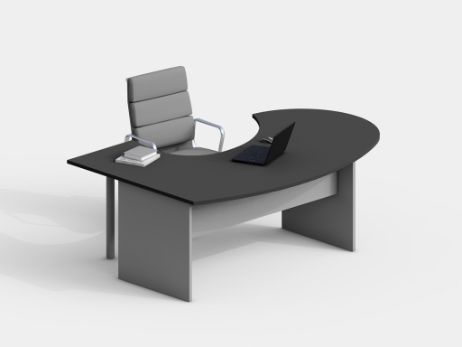 Bureau de direction contemporain compact XL