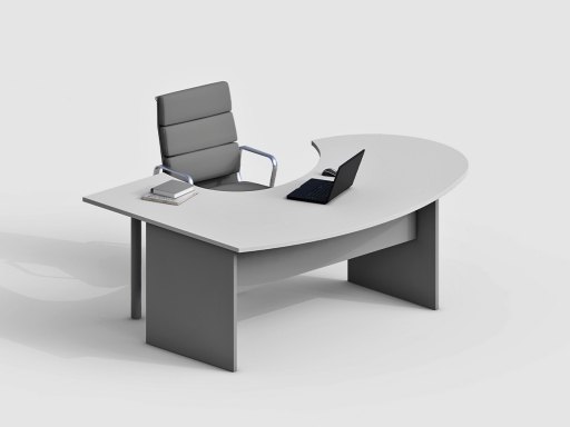Bureau de direction contemporain compact XL