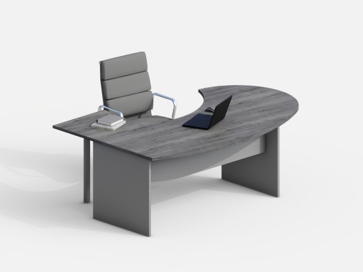 Bureau de direction contemporain compact XL