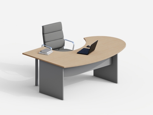 Bureau de direction contemporain compact XL