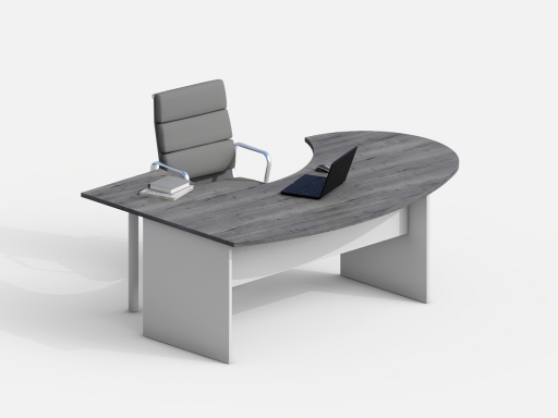 Bureau de direction contemporain compact XL