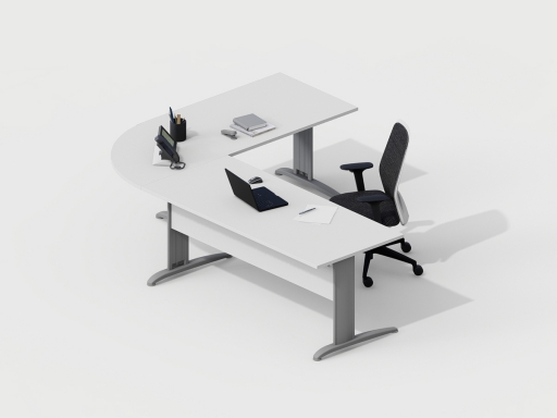 Bureau avec retour DESKISSIMO, gamme CORPORATE. Fabriqué en ESPAGNE.