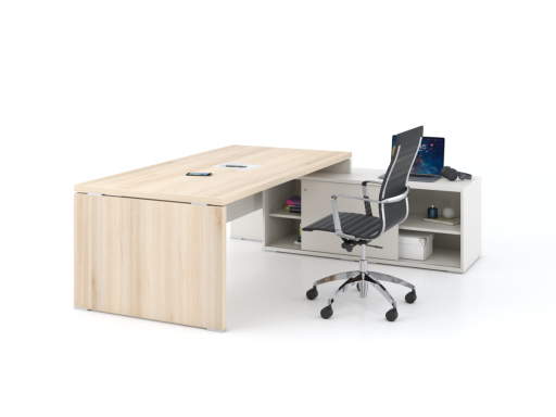 Bureau de direction contemporain avec meuble retour