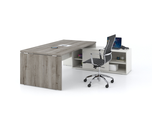 Bureau de direction contemporain avec meuble retour