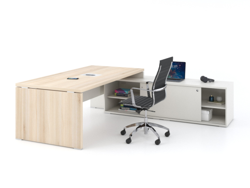 Bureau de direction contemporain avec meuble retour