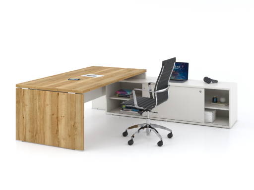 Bureau de direction contemporain avec meuble retour