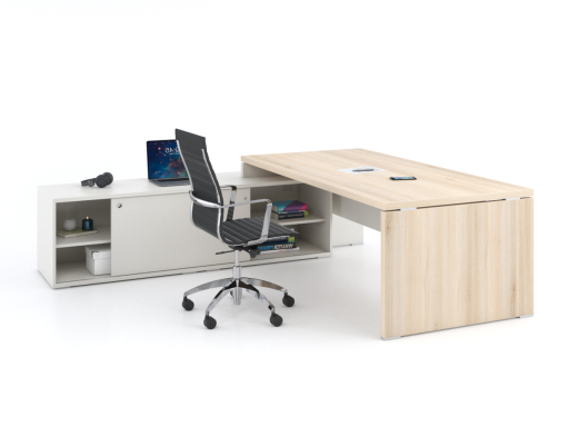 Bureau de direction contemporain avec meuble retour