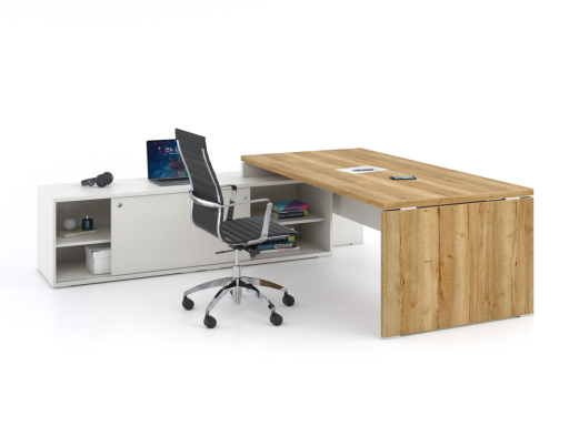 Bureau de direction contemporain avec meuble retour